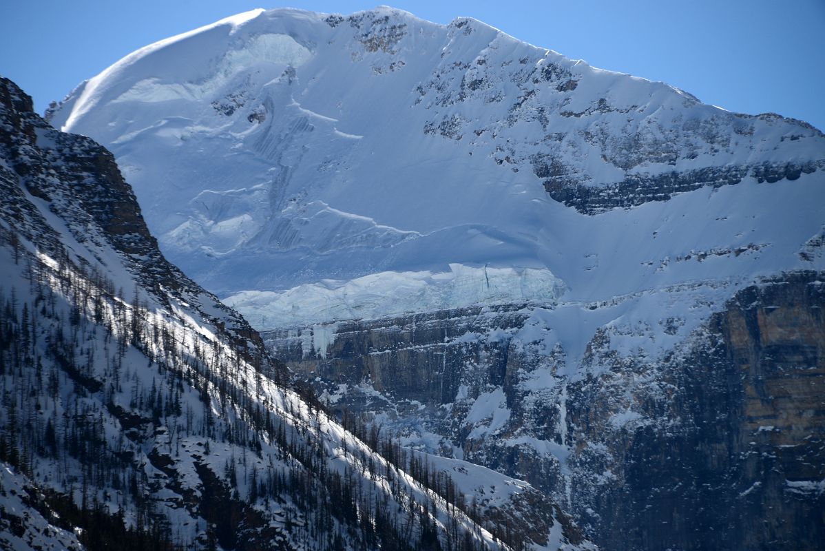 13 Mount Lefroy Close Up From Lake Louise Afternoon In Winter